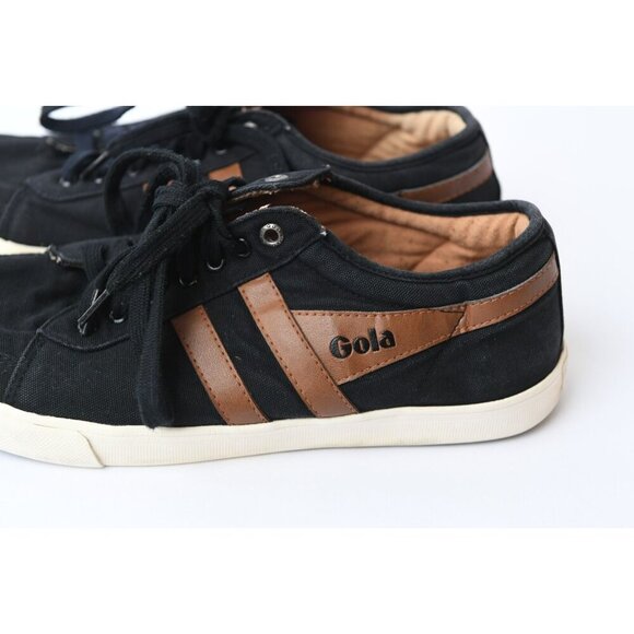 Gola Men’s Black & Tan Stripe Size 11 Casual Shoes Sneakers Fashion Comfortable - Picture 2 of 10